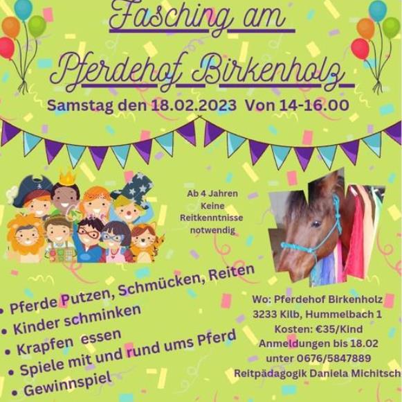 Fasching am Pferdehof Birkenholz
